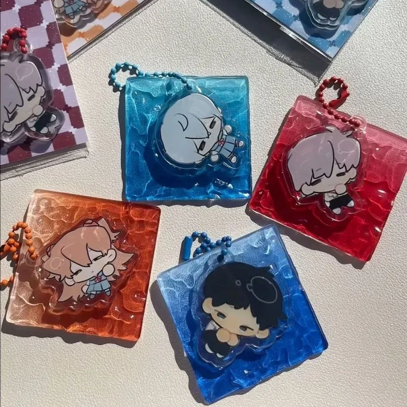 Asuka Ayanami Rei Ikari Shinji Nagisa Kaworu Keychain Anime Peripheral Cute Cartoon Key Backpack Pendant Kawaii Goods Gift