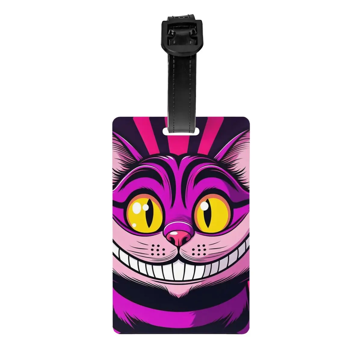 

Индивидуальные бирки для багажа с изображением Чеширского кота для чемоданов, милые бирки для багажа в стиле манги «Алиса в стране чудес», с защитной накладкой для конфиденциальности и идентификационной этикеткой