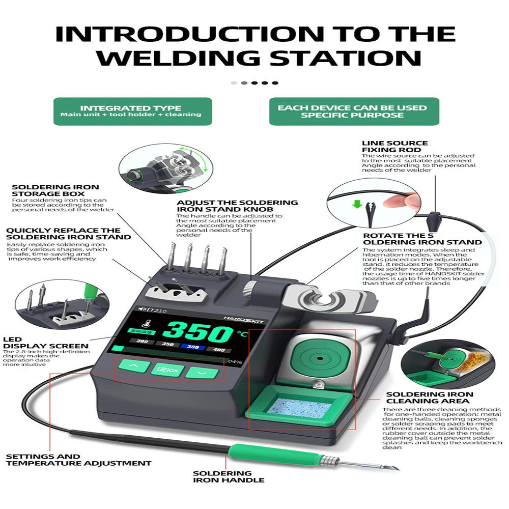 

Паяльная станция S600 | Совместимость с C210/C245/C155 | Автоматический сон и энергосбережение