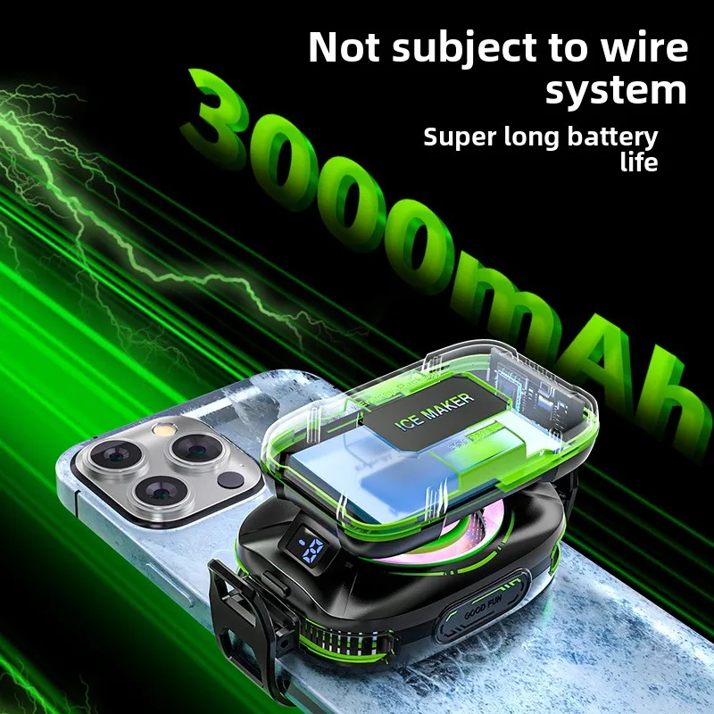 New JS85 Phone Cooler Semiconductor Ice Cooling Magnetic Quiet Digital Display Charging Cooler