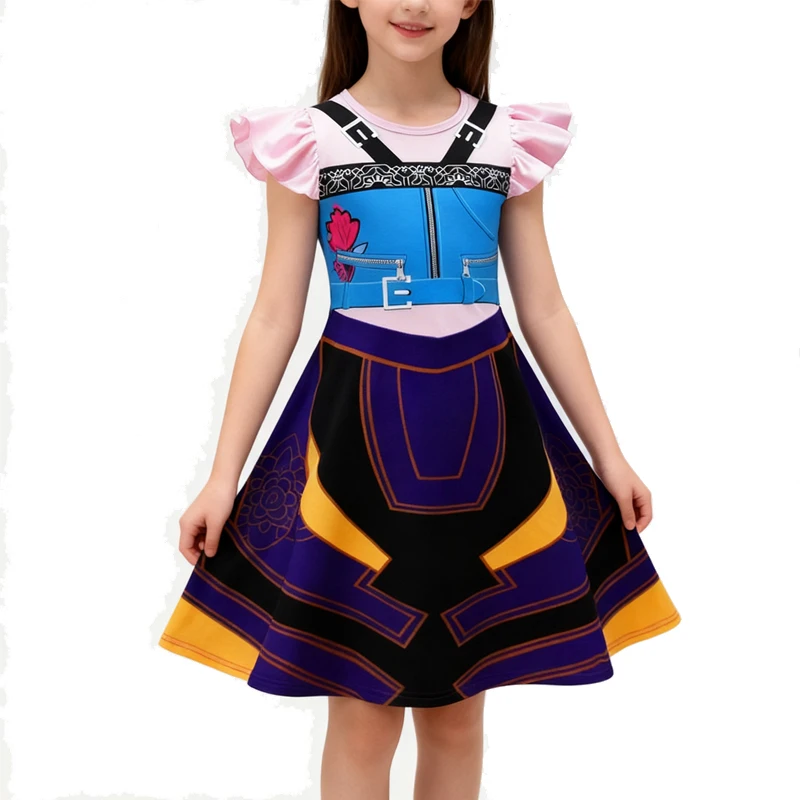 Girls 2 Piece Set Cosplay Costume Stage Performance Dress Children's Party Costumes 2026 Summer Fashion Clothes Girl's Nightgown image 5