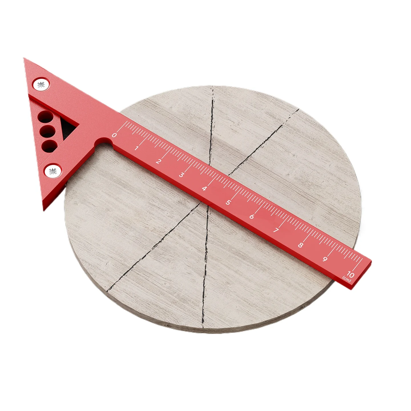 Round Center Artifact Scribing Positioning Ruler Adjustable Angle Multi-Functional Combination Woodworking
