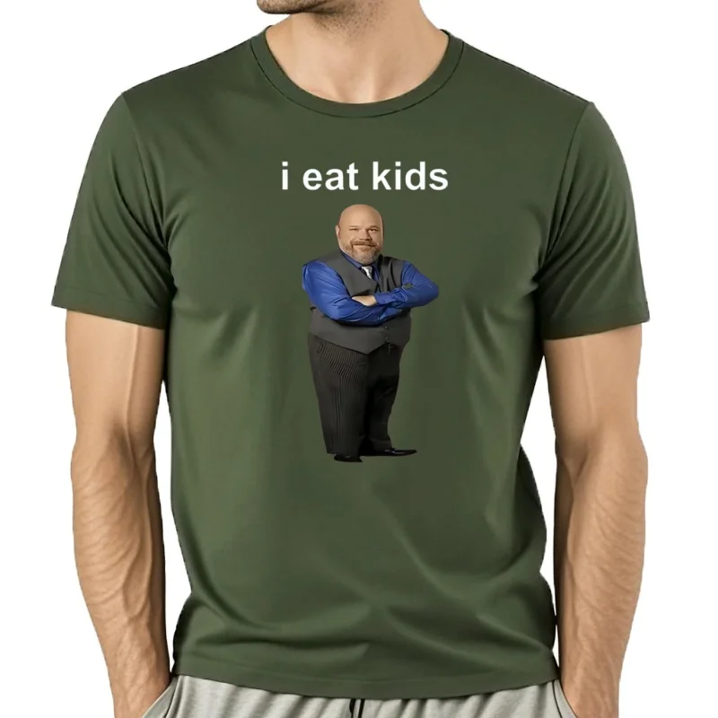 Camiseta gráfica Bertram Eats I Eat para niños, ropa de calle informal de manga corta, divertida, Unisex, verano