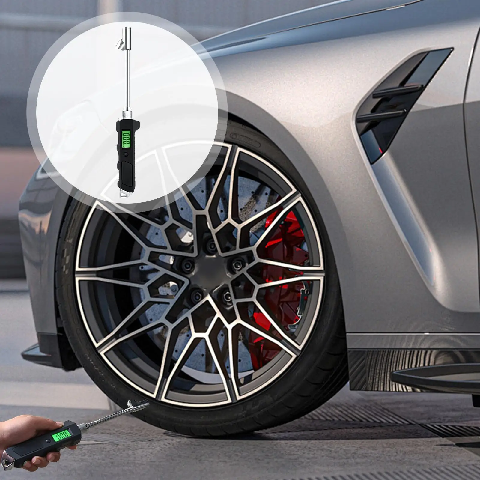 

Манометр для автомобильных шин, ЖК-дисплей, водонепроницаемый тестер, двойной манометр для воздушных шин с подсветкой для водителей, внедорожников, автомобильных грузовиков