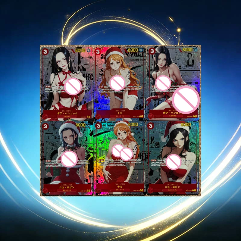 Anime One Piece Diy Homemade Refracted Laser Color Flash Cards Nami Nico Robin Boa Hancock Yamato Uta Vivi Collection Cards