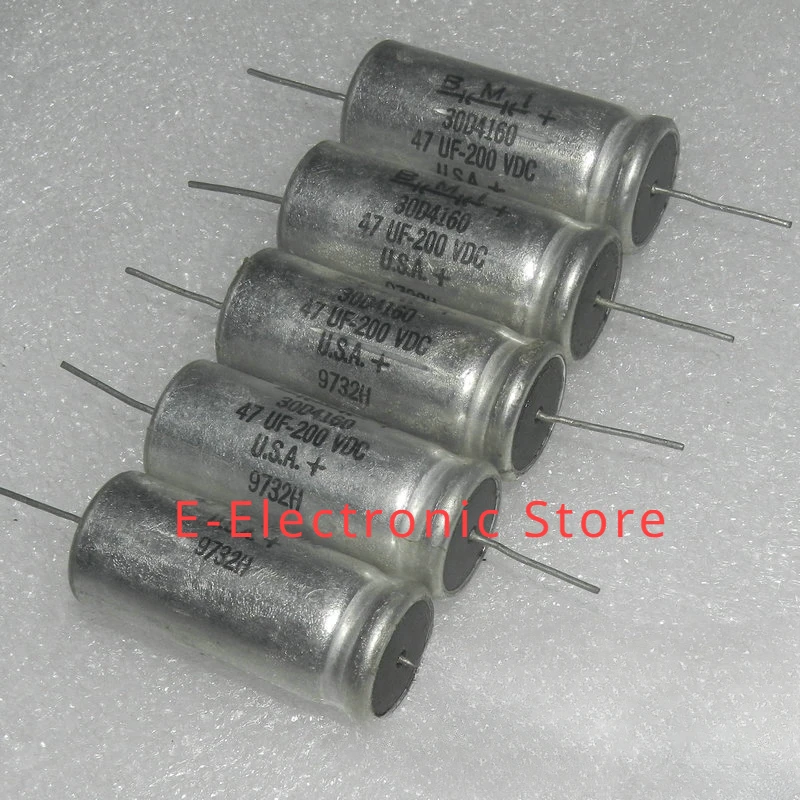 5PCS/LOT Sprague  200V 47UF  30D4160 Axial Copper Foot Electrolytic Capacitor