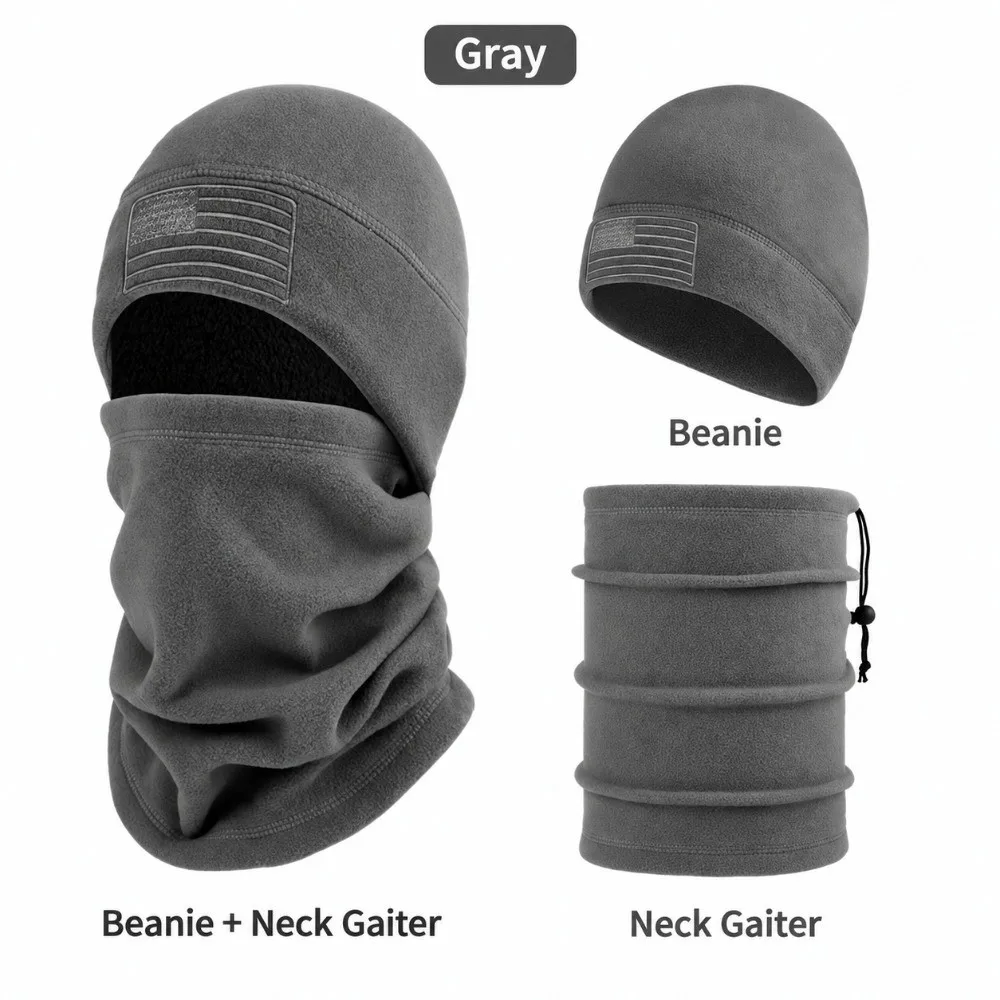 Fashion Thermal Hat and Scarf Set Breathable Multifunctional Balaclava Hat Windproof Full Face Mask Winter