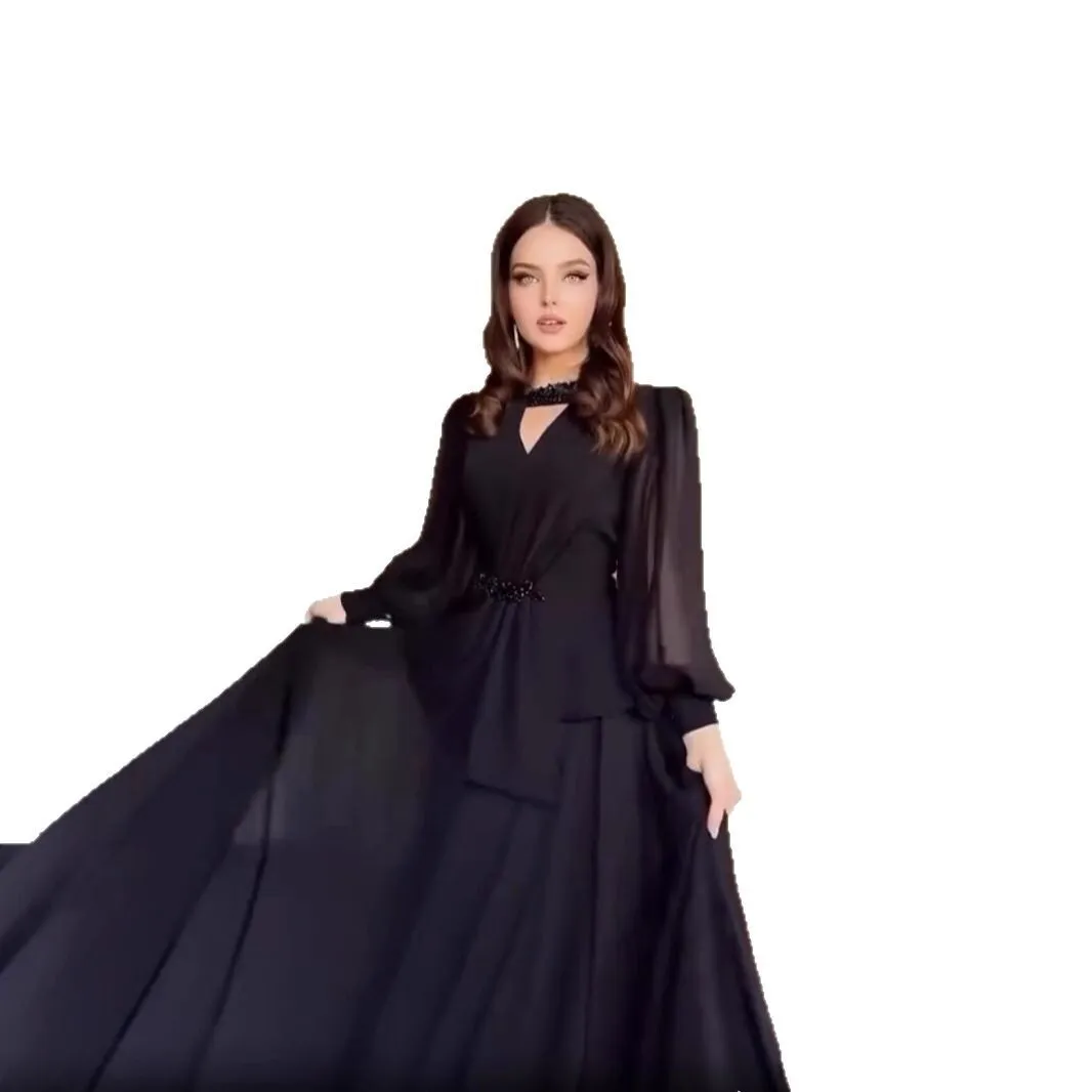 2025 Primavera A-line Gonna Set Hepburn Ruffle Francese Socialite Croce Gonna Lunga Boho 2025 Abito Estivo Abito Vestido Donna Festa