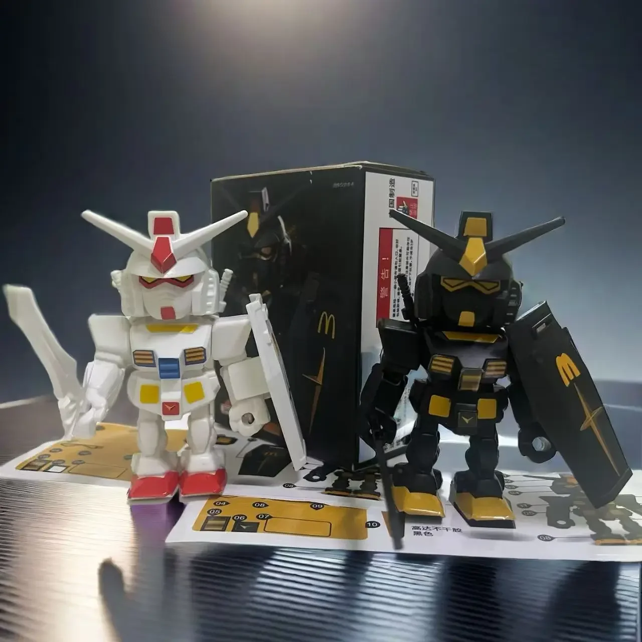 Black Gold Gundam Co-Branded Angus Action Figure Original Mech Toy Model Bestselling Decor Suitable as a gift for children