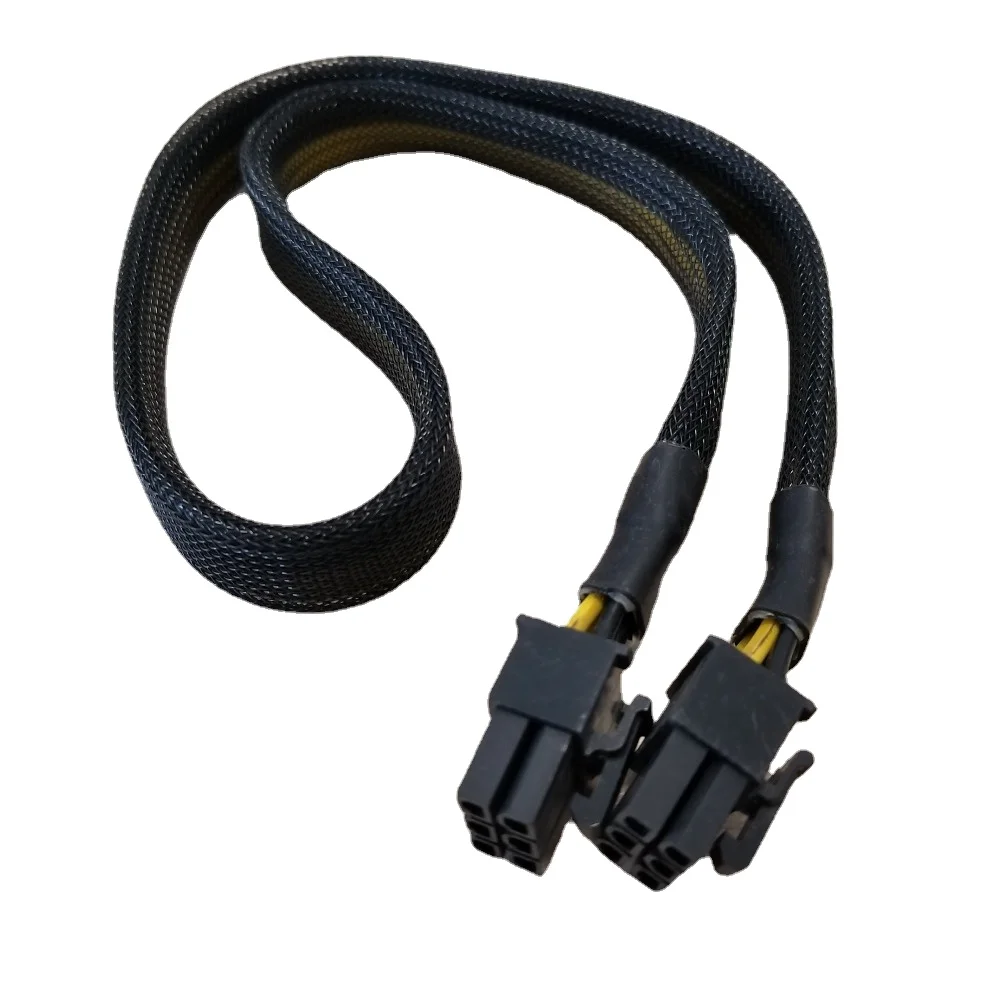 

Graphics Card 6Pin Adapter Power Extension Cable Net Covering 18AWG 23cm for BTC Miner DIY