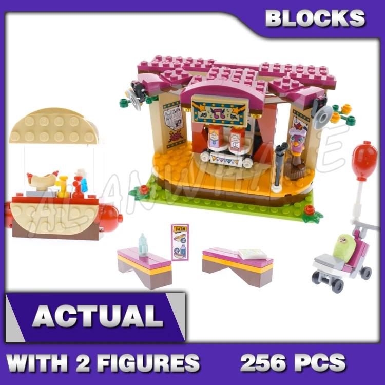 

256pcs Friends Heartlake Andrea Park Performance Musical Stage Hot Dog Stand 10855 Building Blocks toys Compatible With Model