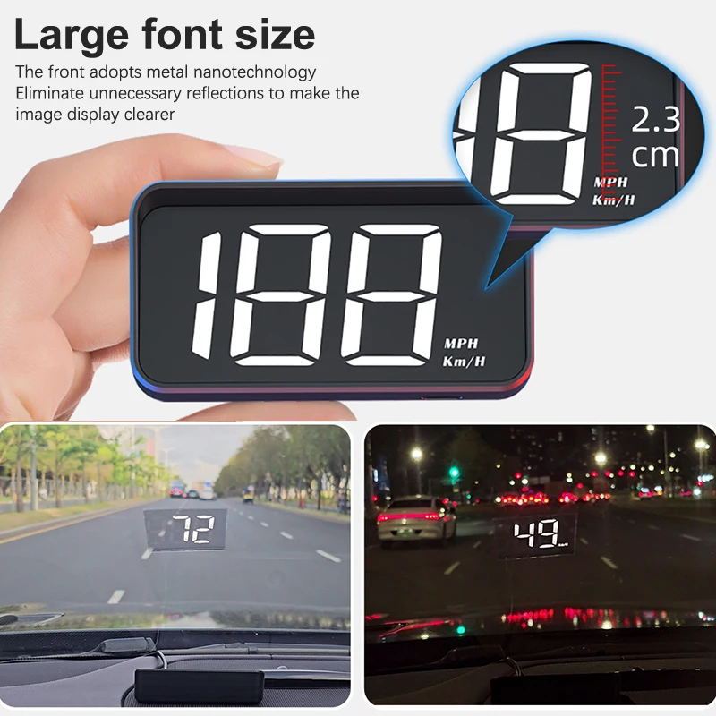 Auto Tacho HUD GPS Head Up Display Digitale Geschwindigkeit Meter Windschutzscheibe Projektor Für Fahrzeuge Lkw Auto Elektronik Zubehör