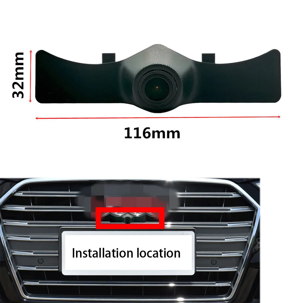 YIFOUM HD CCD Car Front View Parking Night Vision Positive Waterproof Logo Camera For Audi A3 8V facelift 2017 2018 2019 2020