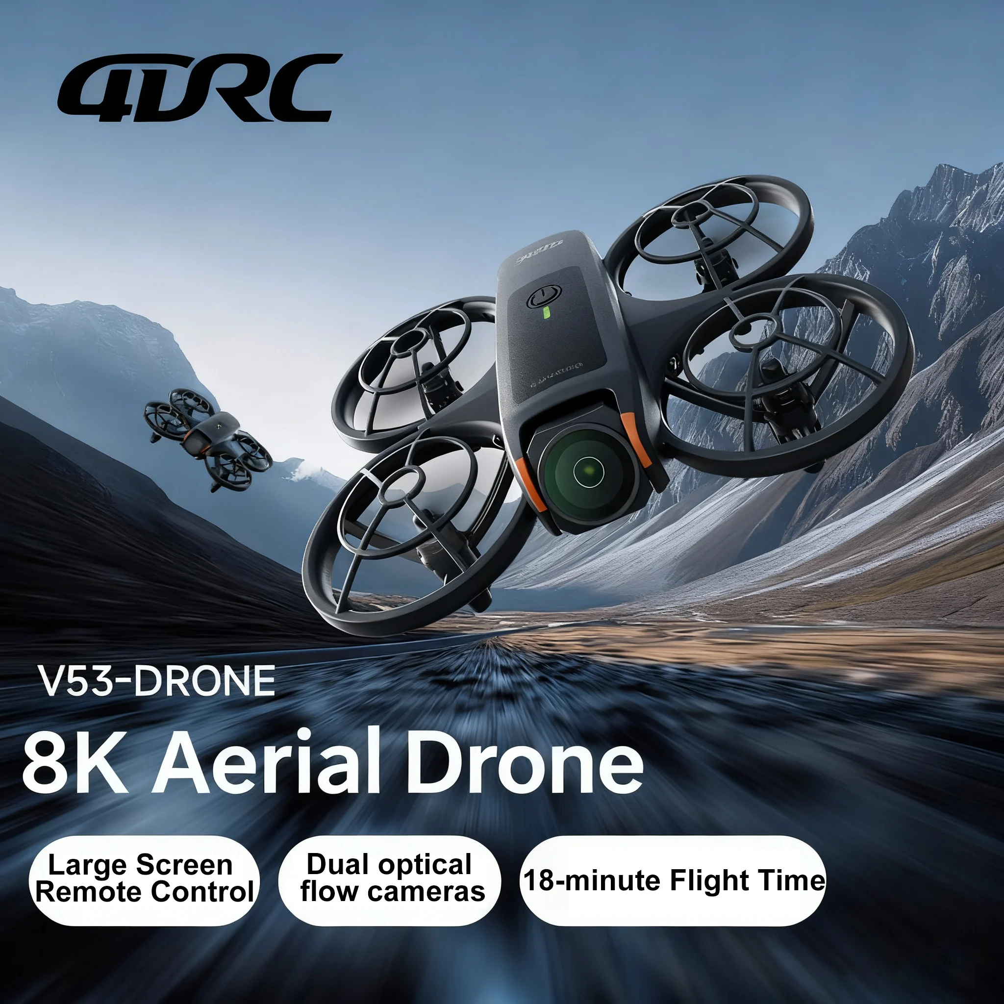 

2025 Новый мини-дрон V53 с экраном 8K 4K Камера FPV Дрон Интеллектуальное предотвращение препятствий Радиоуправляемый квадрокоптер RC Игрушки Подарки для детей