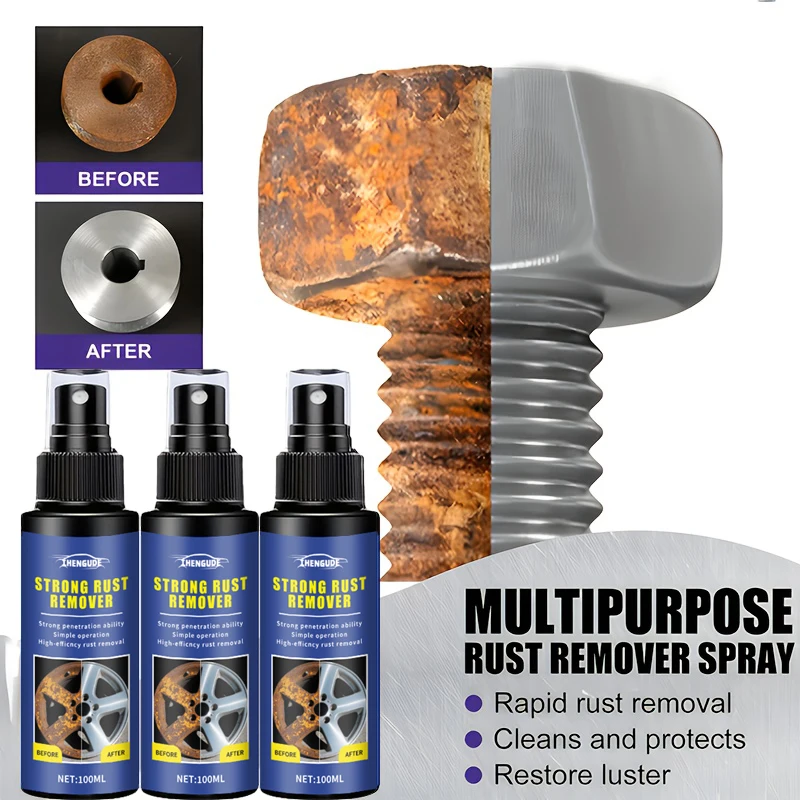 General Motors Metal Rust Remover and Protective Spray, Iron Removal Conversion Spray, Metal Rust Remover, Suitable for Car Parts, Tires, Rims, Doors, Etc., Effectively Removes Rust and Repairs