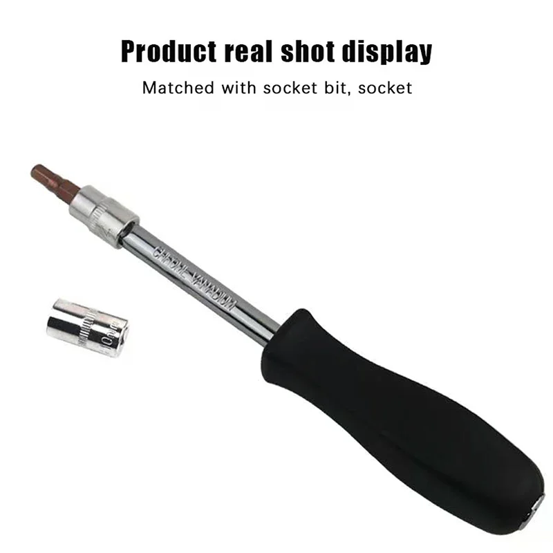 150 MM 1/4-Inch Female Square Drive Handle Socket Wrench For Small Flying Ratchet Wrenches Slide Rod AD Connectors