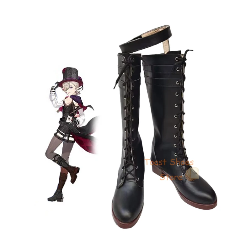 Game Genshinimpact Lyney Cosplay Comic Anime Game for Con Halloween Party Cosplay Costume Prop Lyney Anime Shoes