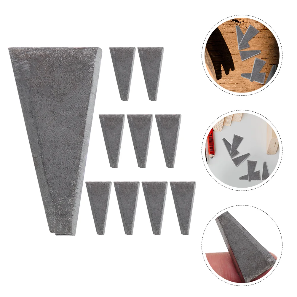 

10 Pcs Triangle Wedge Wedges for Axe Handle Hammer Accessory Outdoor Sturdy Wooden High-carbon Steel Metal