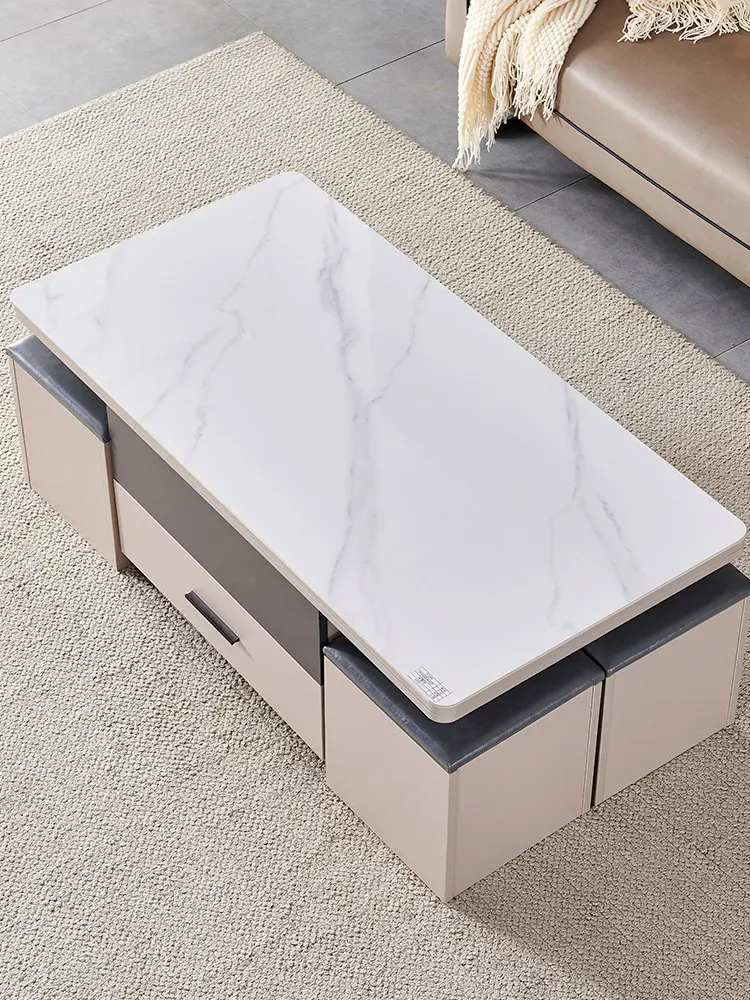 Coffee table living room household small apartment movable multi-functional coffee table dining table dual-purpose two-in-one