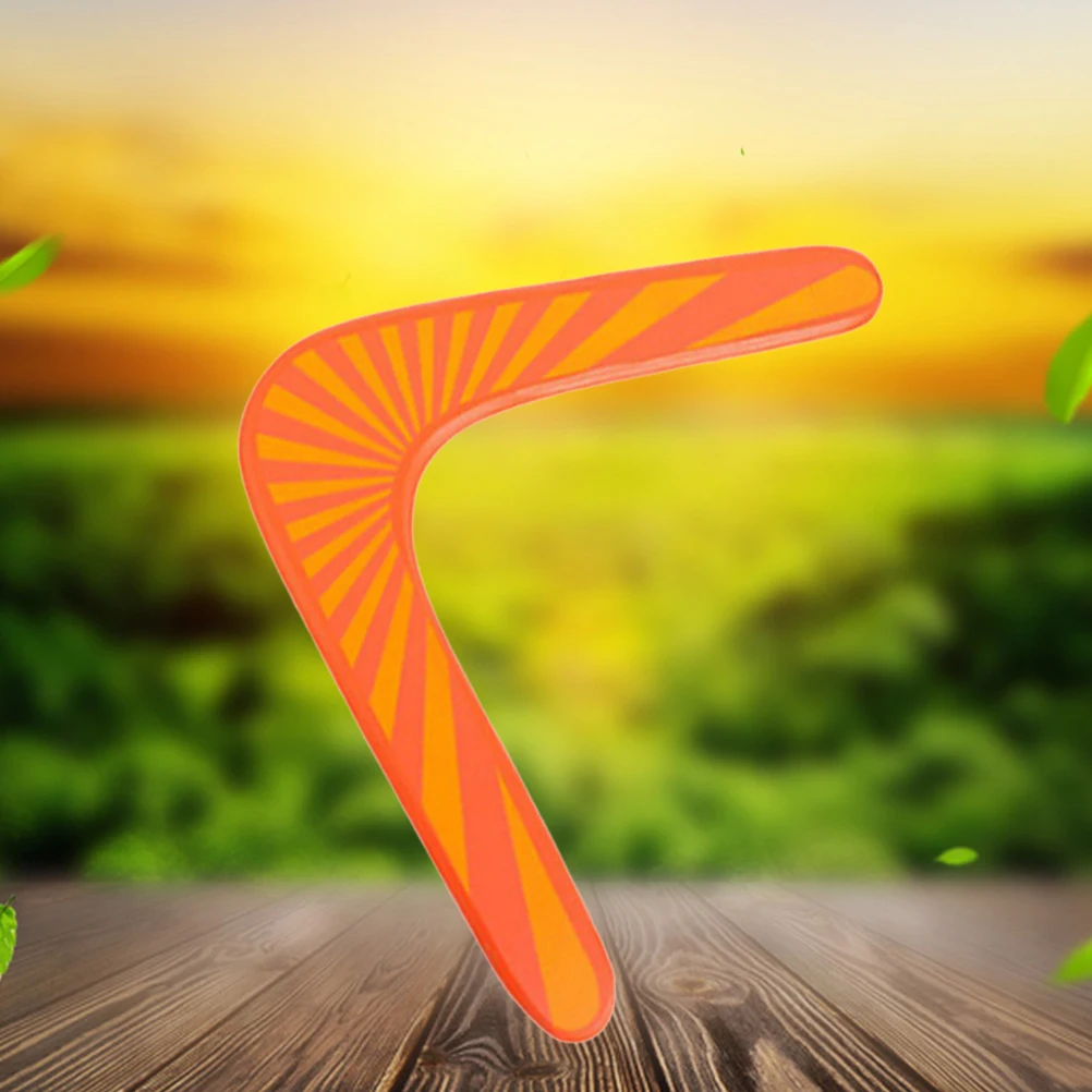 Hölzerne Bumerang, handgefertigte Farbe, Outdoor-Sportausrüstung, fliegendes Spielzeug, Geschenk für Kinder und Erwachsene, Outdoor-Spielzeug, hölzerne Bumerang