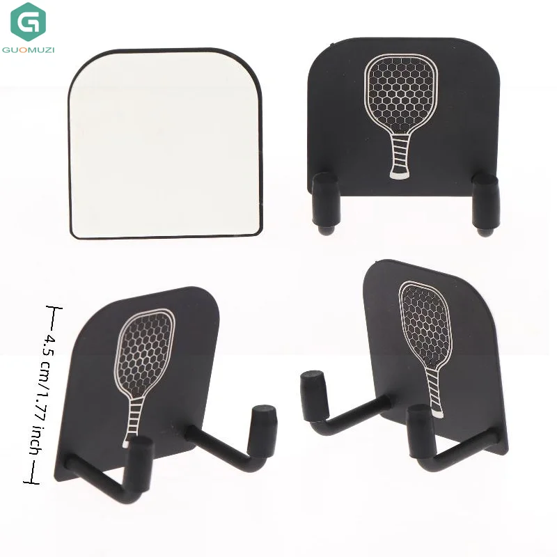 

2PCS/Pack Universal Pickleball Racket Holder Wall Mounted Racket Rack Stainless Steel Wall Hook Badminton Racket Holder