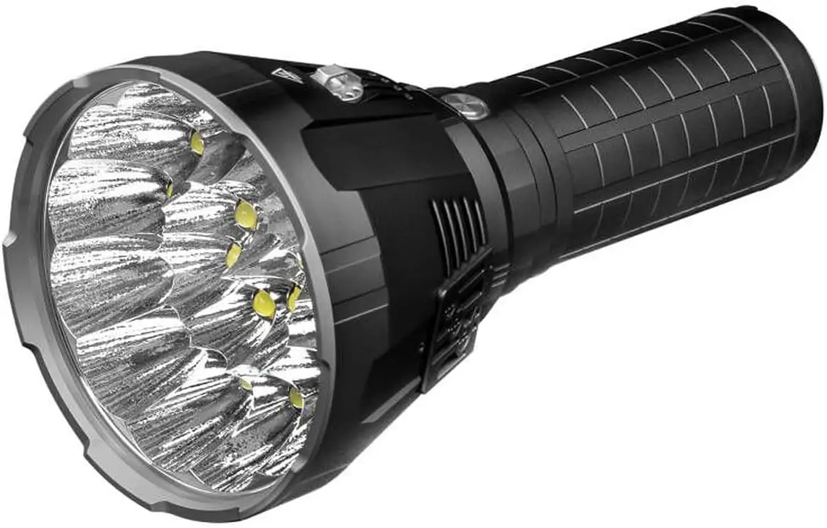 MS18 Powerful Bright Flashlight 100,000  , Flashlights High  Rechargeable with 18pcs Cree XHP70.2  and