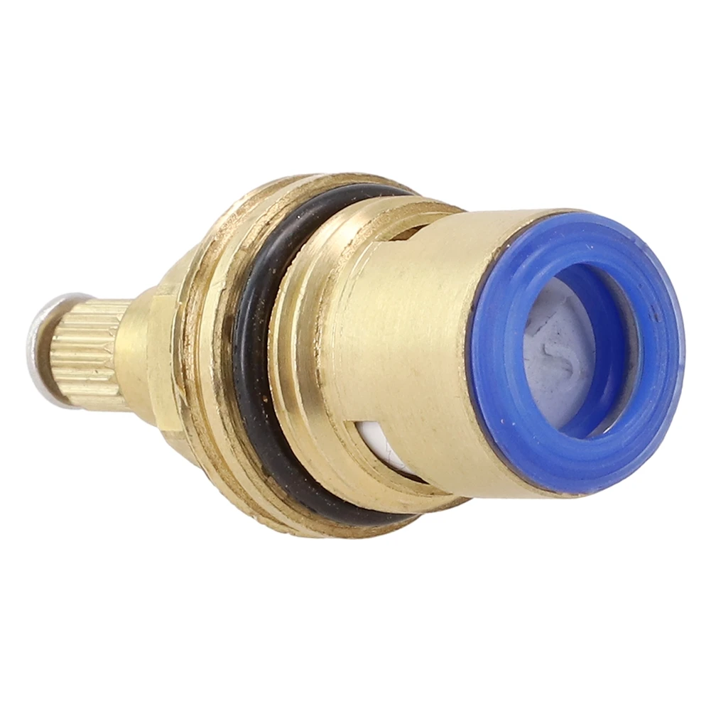 Sturdy Brass Tap Cartridge Valve, Ceramic Disc Gland, 20 Teeth, Quarter Turn Operation, Compatible with 12 Taps