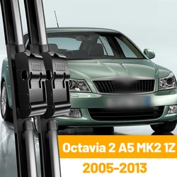 Car Front Wiper Blades for Skoda Octavia 2 A5 MK2 1Z 2005 2006 2007 2008 2009 2010 2011 2012 2013 Windshield Accessories