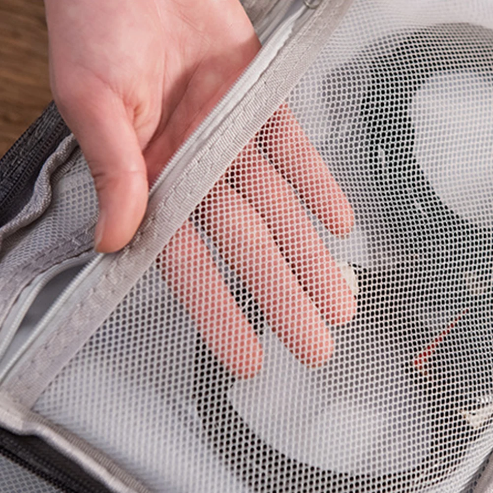 

3 Layers Waterproof Data Cable Storage Bag For Small Electronics Scratch-Resistant Cable Organizer With Detachable Compartment,
