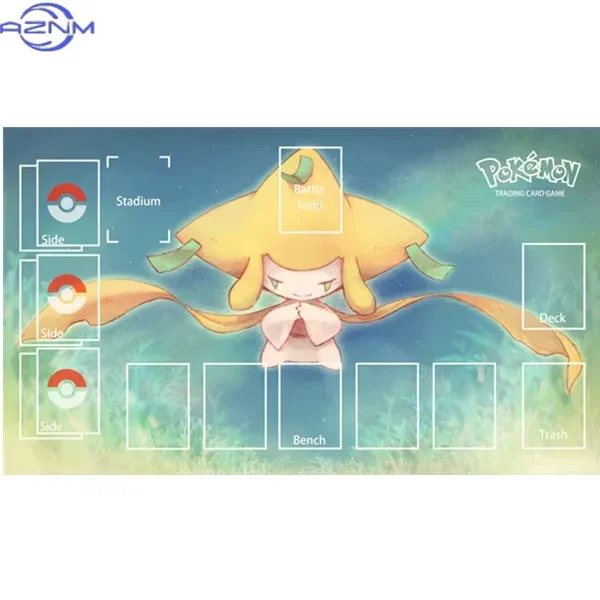 Classic Red White Pokeball Mouse Pad, Waterproof Non-slip Surface, Trading Card Battle Game Table Playmat