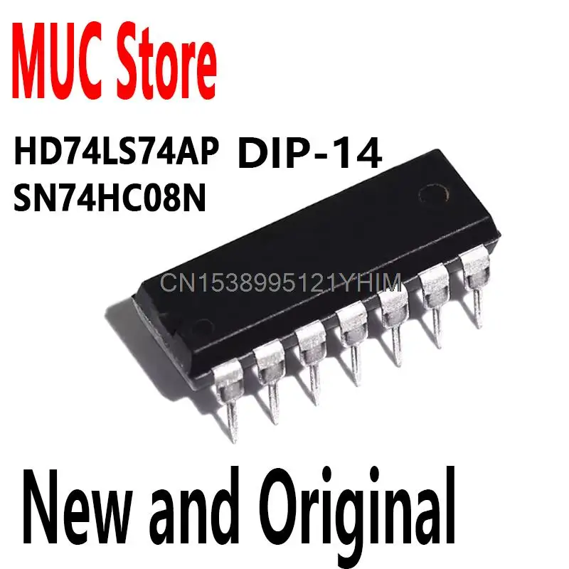 10PCS DIP14 HD74LS74 DIP SN74LS74AN DIP-14 HD74LS74AP SN74HC08N