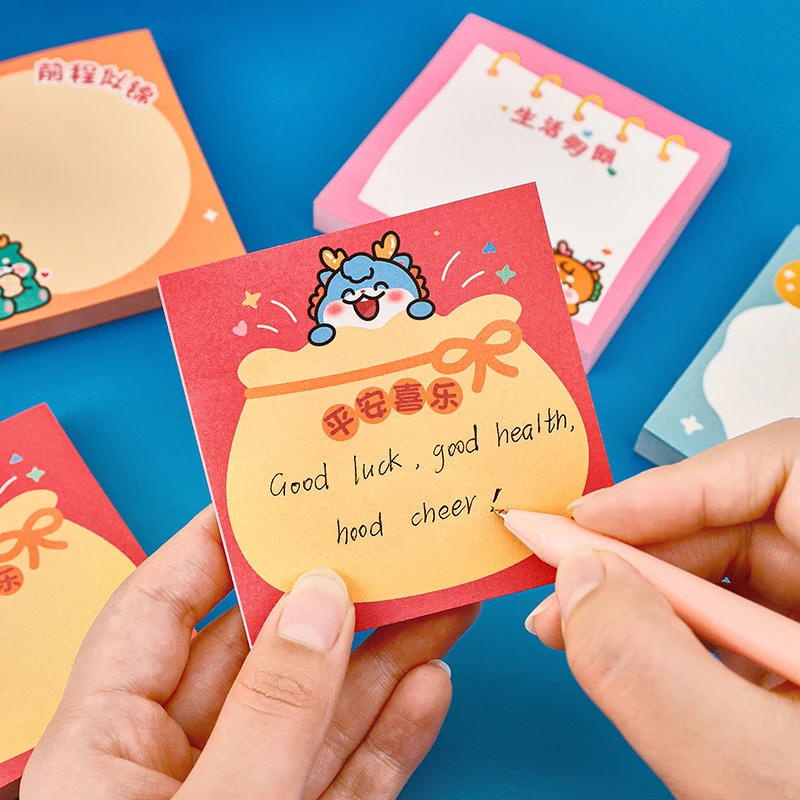 50 fogli messaggio Notebook simpatico animale Sticky Notes blocco Note pad Cartoon Dinosaur Sticky Note studenti cancelleria