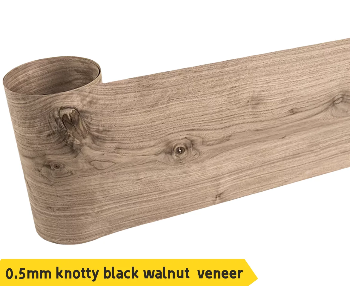 

Натуральный шпон из черного ореха с узелками, 0,5 мм, для поделок, корпусов акустических систем и интерьера