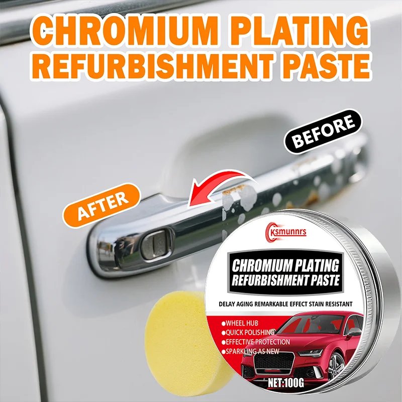 

Motorcycle Chrome-plated Parts Polishing Paste, Refurbishing Door Handles, Window Decorations, And Signboards, Easily Removes