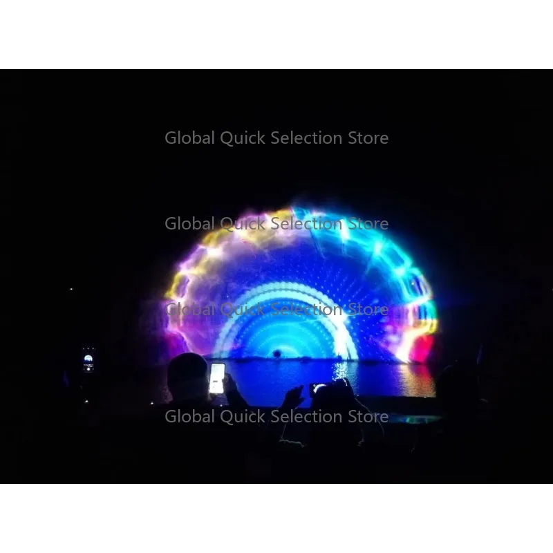 Multimedia Laser Fountain System Water Screen Projection Show Equipment for Outdoor Square