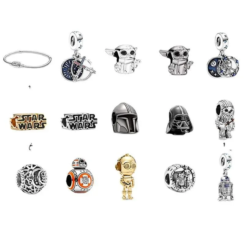 Star Wars Rescuer  Charms Wars Beads for Original Pandora 925 Sterling Silver Bracelet Necklace Jewelry Plata De Ley 925