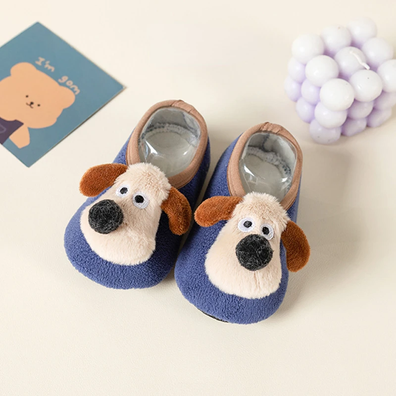 Baby Floor Socks Cute Cartoon Puppy Walking Shoes Anti Slip Comfortable First Walkers Toddler Boys Girls Indoor Sneakers Bebes