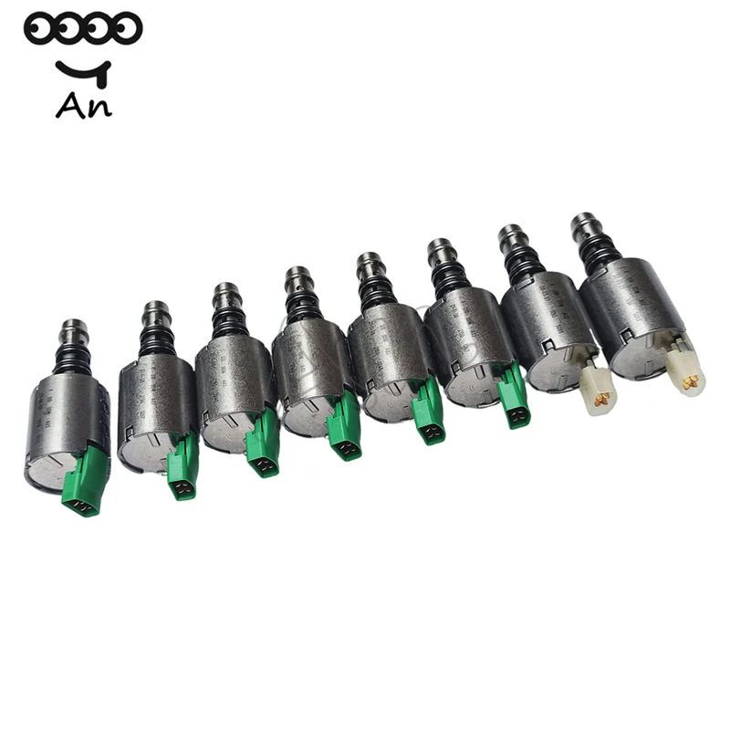 New 0AM DQ200 DSG Transmission Oil Pressure shift Solenoid Set 8PCS For Audi VW Skoda Seat Passat FWD Dual Clutch 0AM325473