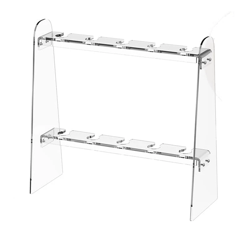 

Acrylic Champagne Glass Holder Stand 2 Tier Champagne Wall With 10 Slots Champagne Stand Holder For Party Countertop