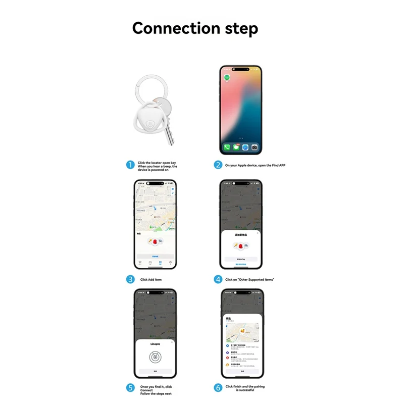 BNVN-Smart Bluetooth GPS Tracker Work With For  Find My Smart Tag Anti Lost Reminder Locator Car Key Pet Kids Finder