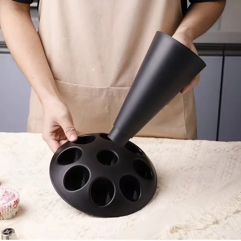 1 baking tool, a stand-up piping bag for filling liquids or batters, kitchen baking tools, piping tip holder.