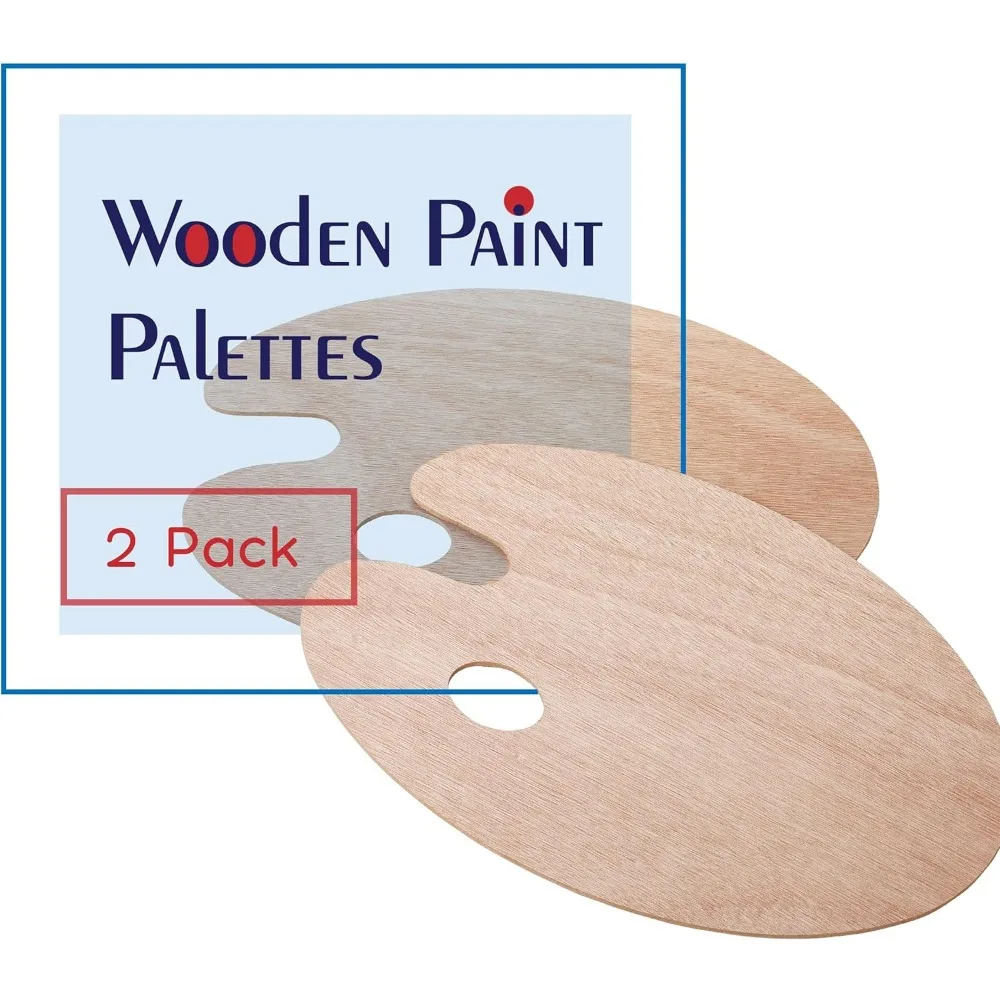 Wooden palettes, 2 packs, Artist palettes, Painting palettes, Oil palettes, Wooden palettes, Painting Art palettes