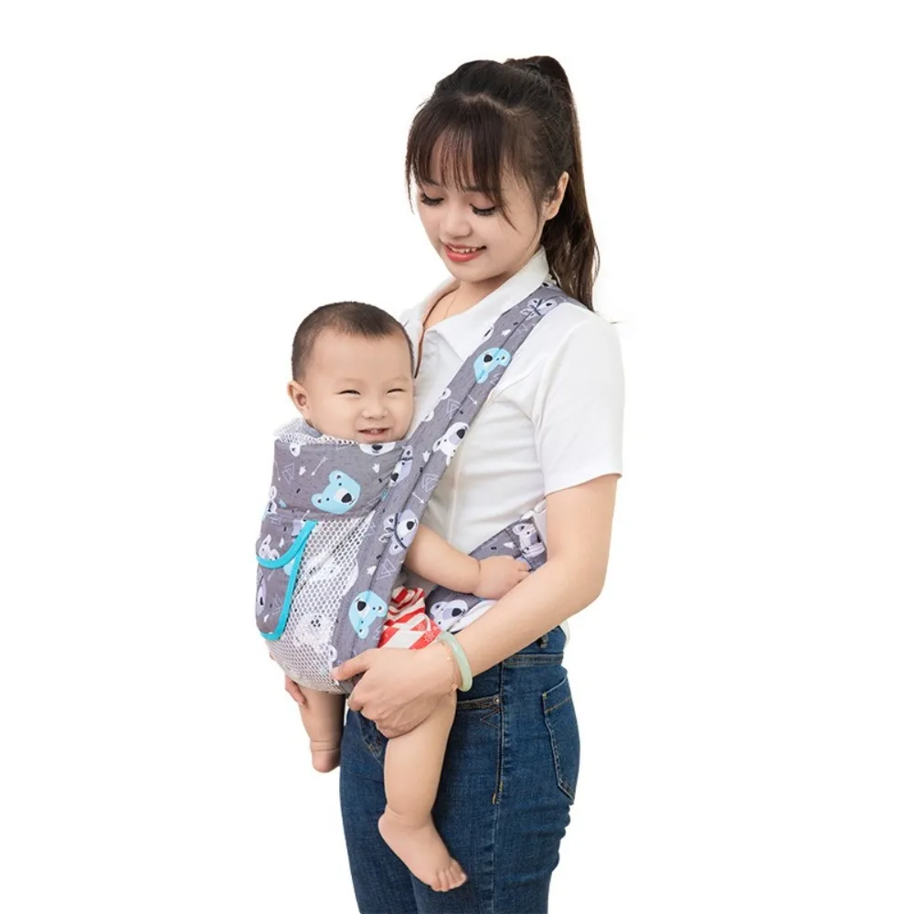 متعددة الوظائف الطفل التفاف الناقل الرضع الكنغر حقيبة الوليد الجبهة عقد الرضع حقائب الظهر شبكة غطاء التمريض الرضع #2