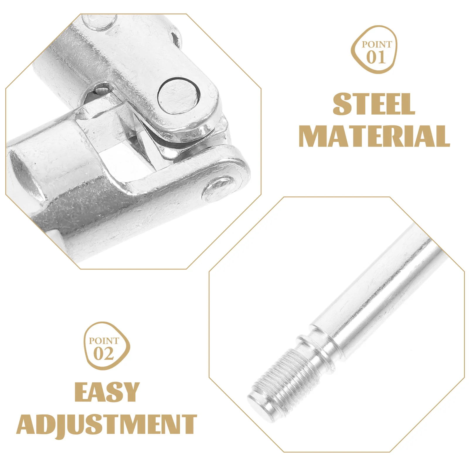 Horizontal Jack Accessories 14mm Diameter 140mm Length Steel Drop Universal Joint Shaft Trailer Jack Parts Supplies