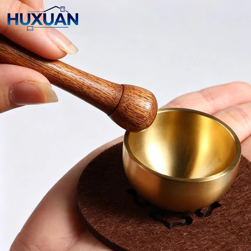 Handmade Mini Brass Sound Bowl Portable Chant Bowl for Meditation Yoga Studio Sound Healing Therapy Sessions