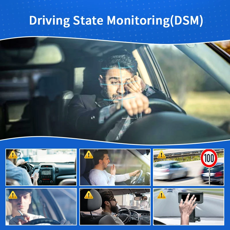 CareDrive MR910-D DSM controlador alarma de fatiga alerta 3g/4g/WIFI 4CH flota GPS móvil DVR Sensor de sueño sistema de advertencia de seguridad de conducción