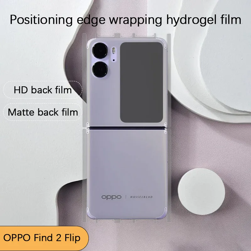 Full Cover Screen For OPPO Find N2 Flip Positioning Wrap Edge Soft TPU Ultra Thin HD/Matte Scratch Repair Back Hydrogel Film