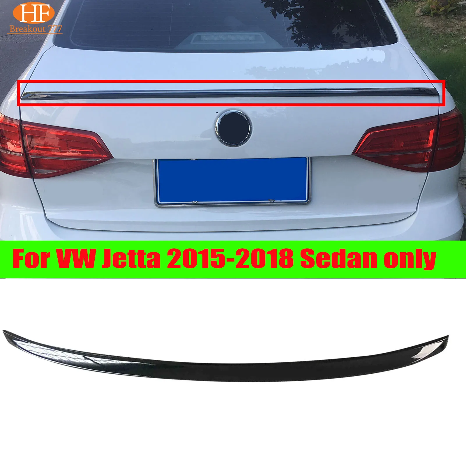 

Rear Trunk Spoiler Lips Car Bumper Lip Trunk Spoiler Boot Wing Accessories For VW Jetta 2015-2018 Sedan only