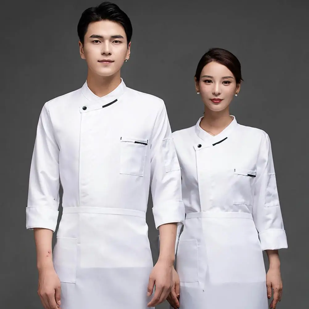 Four Seasons กระเป๋า Chic ครัว Baker โรงแรม Uniform ผู้หญิงเชฟชายเสื้อแขนยาวสำหรับห้องรับประทานอาหาร