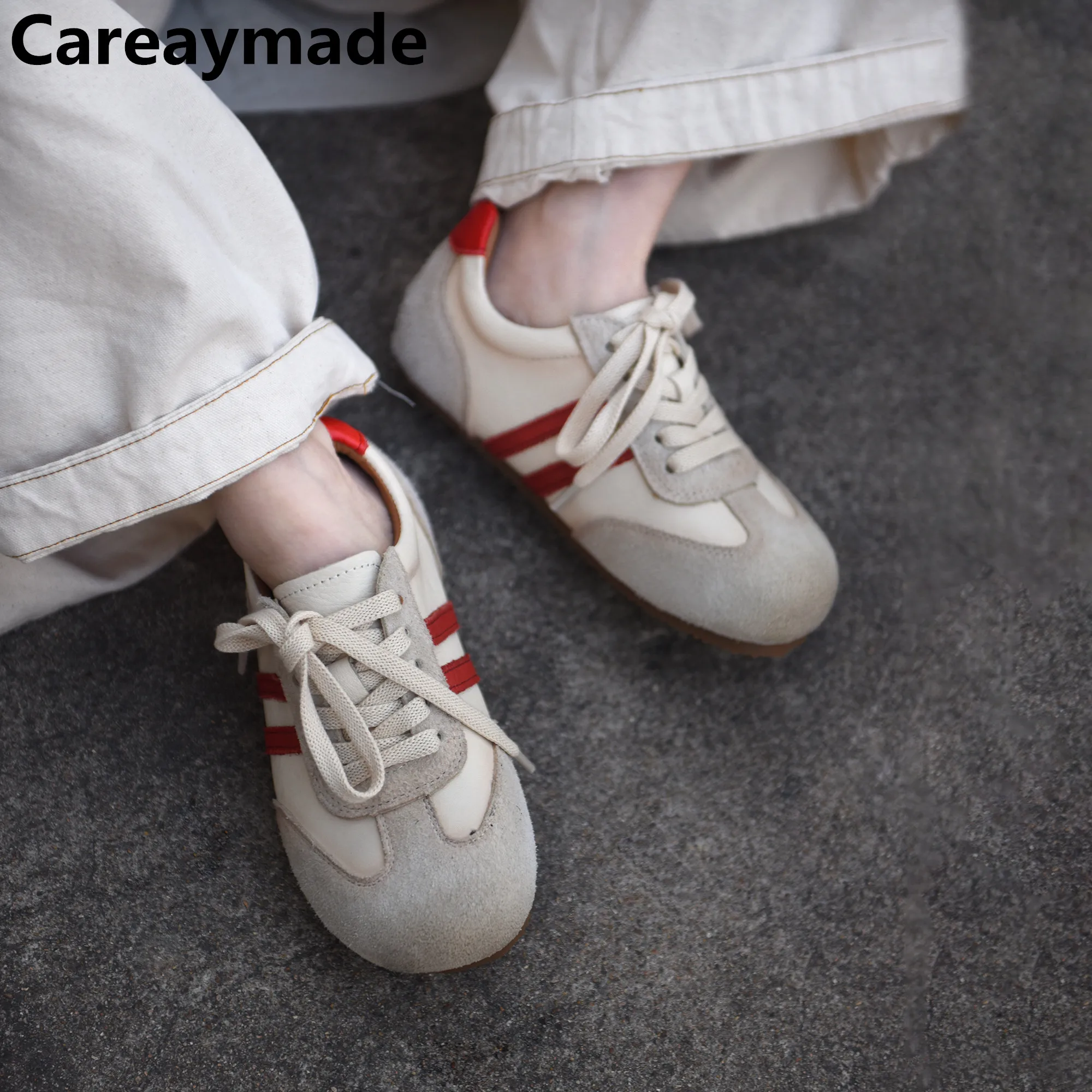 

Careaymade-Genuine Leather women's shoes,Hot Versatile Interior Height Boosting Bokende Training Shoes Leather Casual Shoes